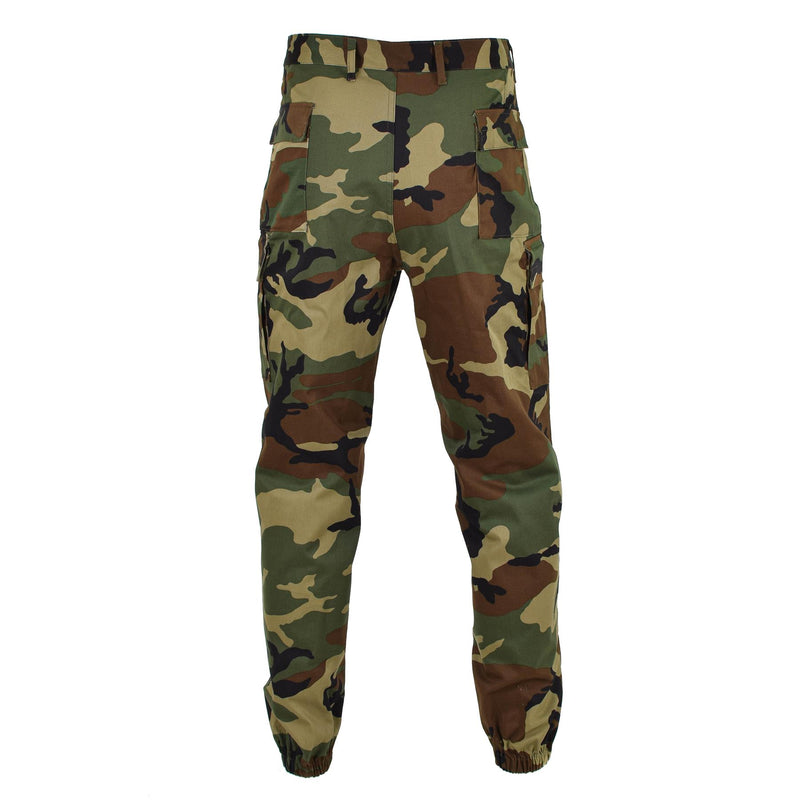 Pantalon cargo militaire italien d'origine, pantalon de combat camouflage boisé NEUF