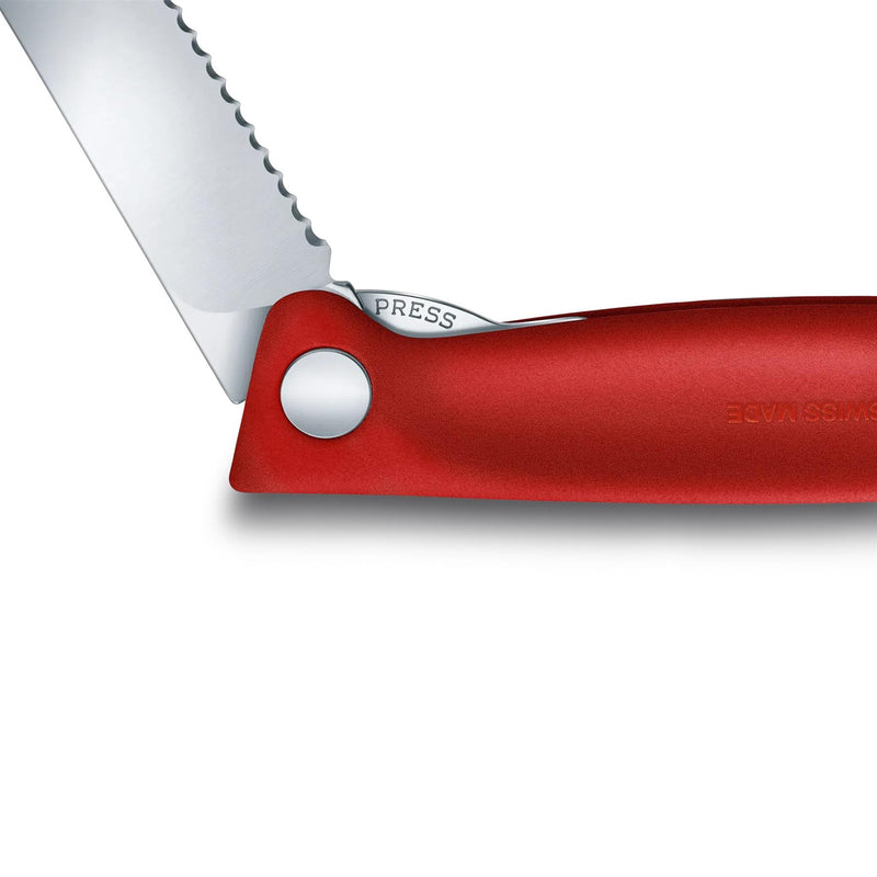 Couteau d'office pliant Victorinox Swiss Classic Lame en acier inoxydable Rouge