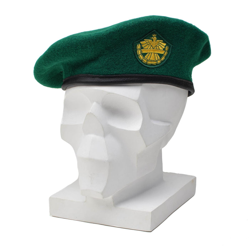 Véritable béret en laine verte de l'armée autrichienne, casquette décontractée et légère, NEUF