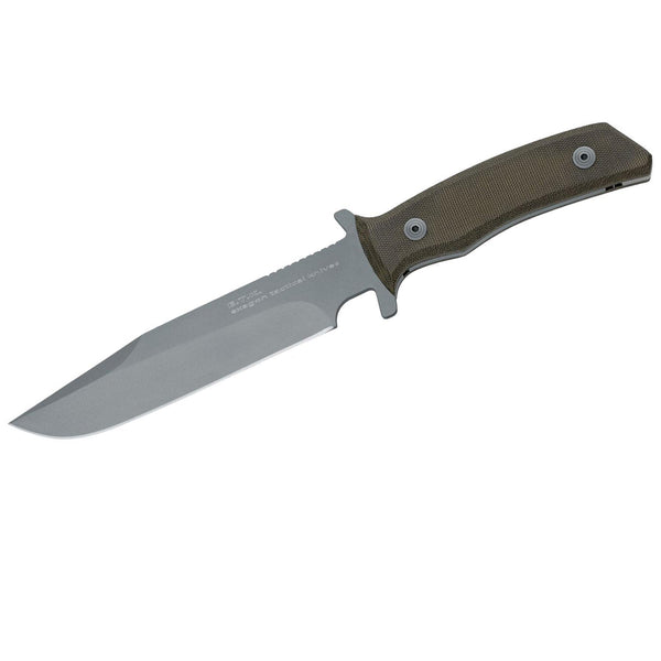 Couteau fixe tactique Fox Knives ETK EXAGON en acier inoxydable 440C micarta vert