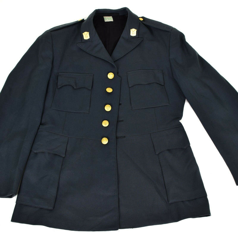 Véritable uniforme de parade bleu d'infanterie de l'armée suédoise, veste de tenue militaire suédoise