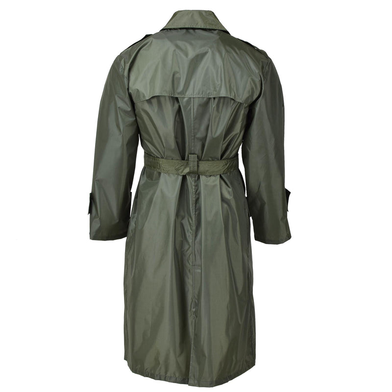 Manteau de pluie long militaire français d'origine olive toutes saisons imperméable ceinturé NEUF