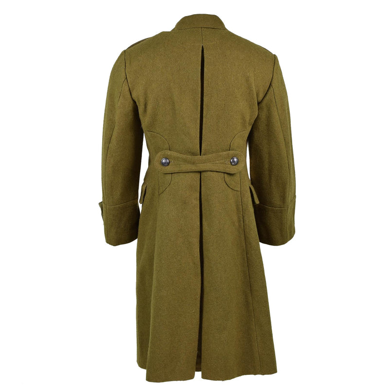 Véritable trench-coat roumain militaire en laine de l'armée, manteau d'hiver lourd et brillant, NEUF