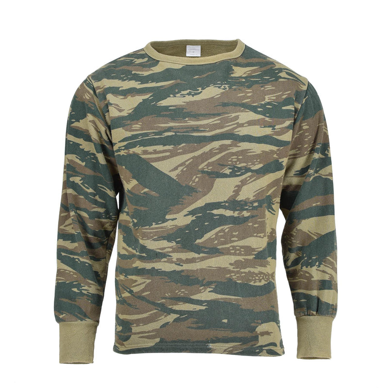 Sweat-shirt original de l'armée grecque Chemises de sport militaires grecques camouflage lézard