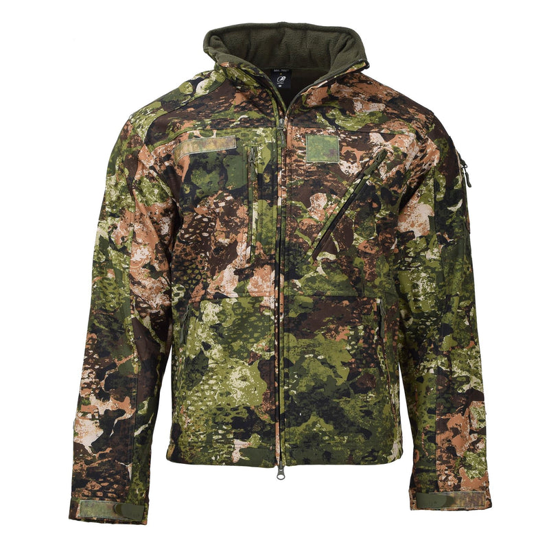 Veste tactique softshell militaire MIL-TEC polaire imperméable à capuche laminée 3 couches