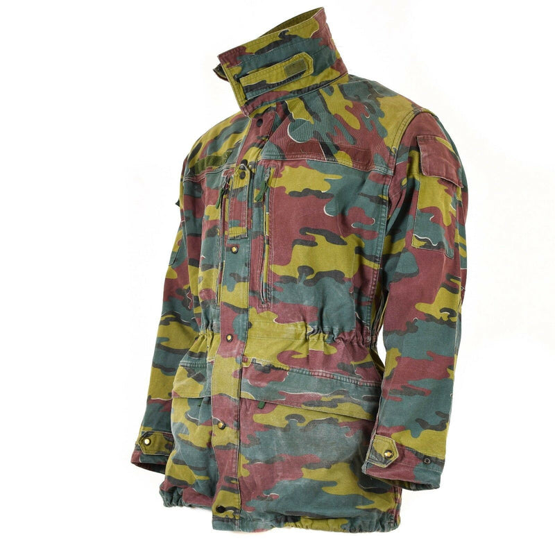 Veste de combat militaire M90 ​​de l'armée belge d'origine parka JIGSAW CAMO surplus