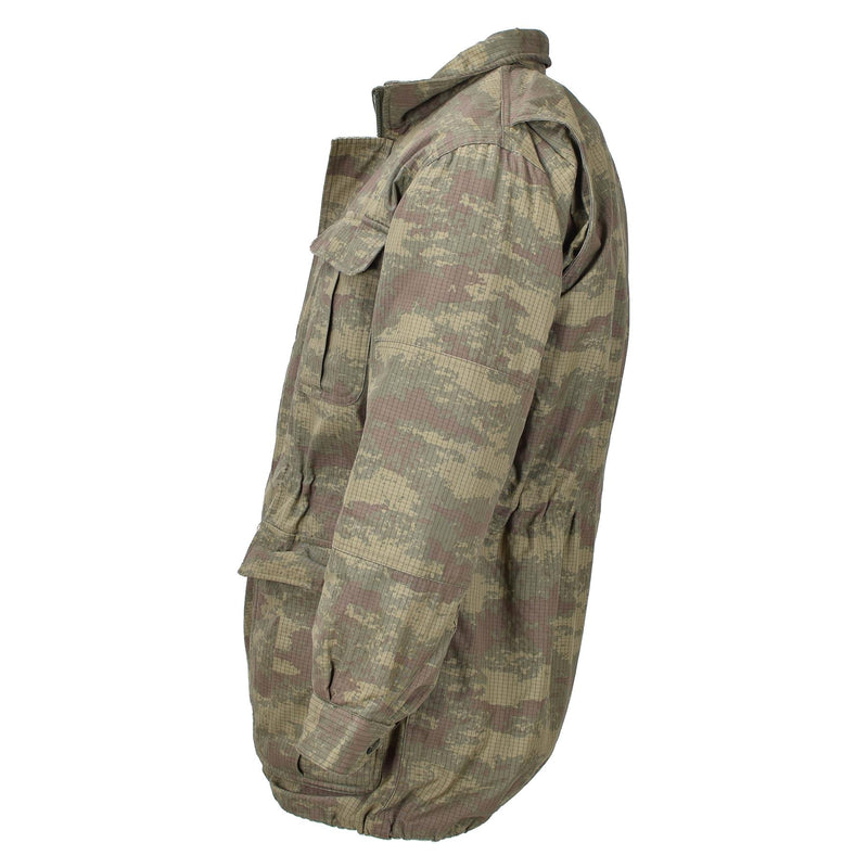 Veste de parachutiste militaire turque originale parka camouflage ripstop doublée armée