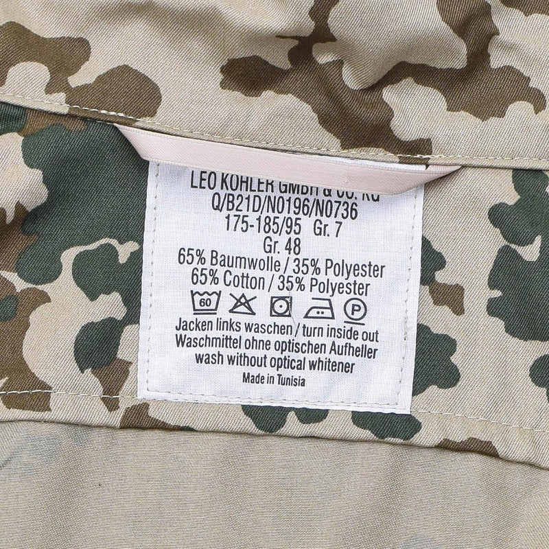 Chemises tactiques de camouflage tropentarn de l'armée Leo Kohler sur le terrain des forces allemandes de style armée