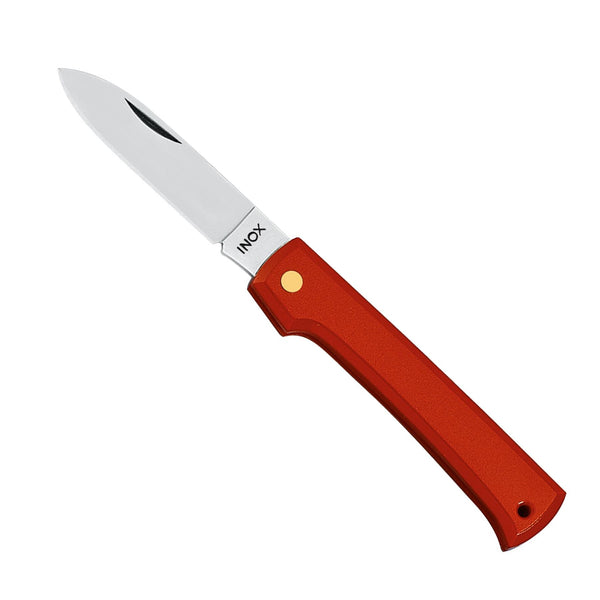 Couteau à lame fixe Fox Knives INOX Drop Point 420C en acier inoxydable avec manche en nylon