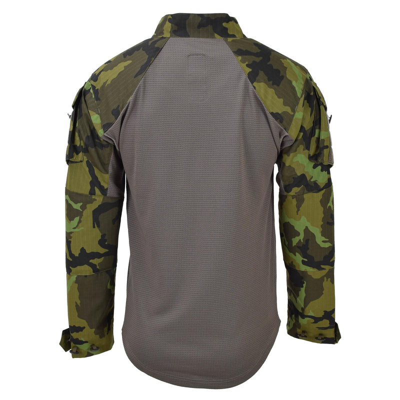 Chemises de combat tactiques originales de l'armée tchèque ubac woodland camo à manches longues NEUF