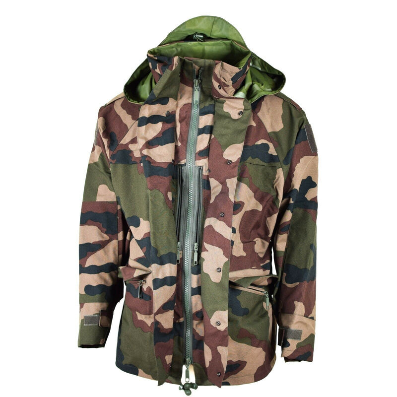 Véritable veste imperméable trilaminée de l'armée française CCE camouflage parka de pluie à capuche NEUF