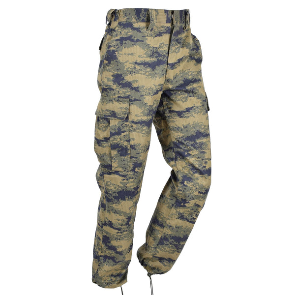 Pantalon tactique de combat ripstop bleu camouflage numérique d'origine de l'armée turque