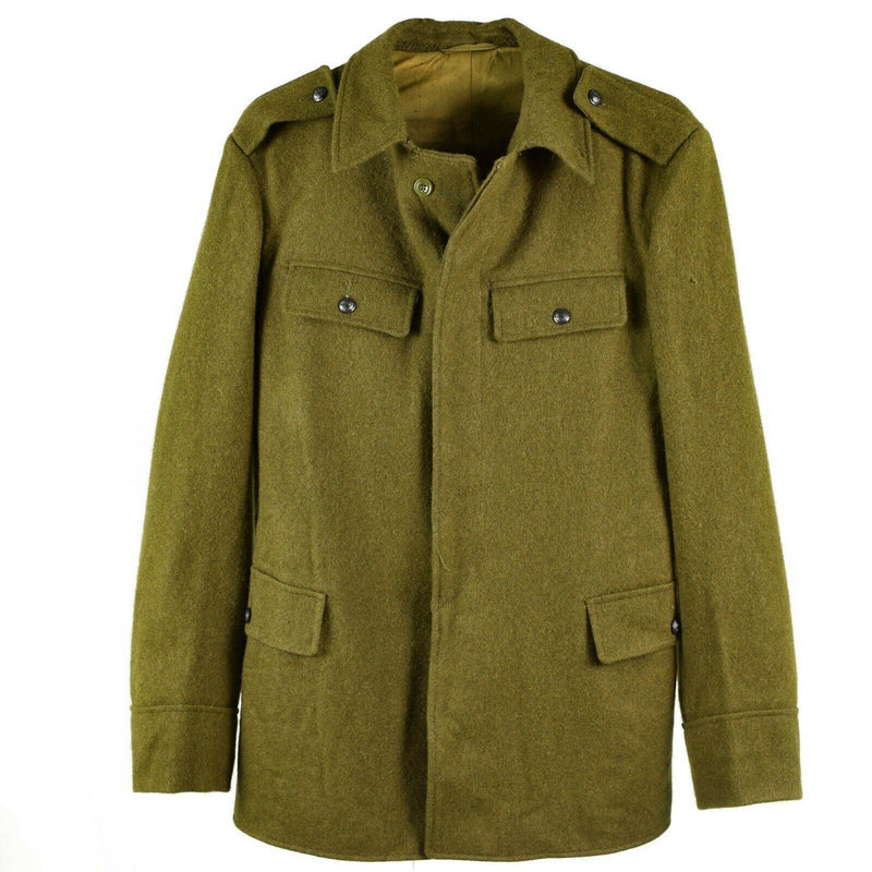 Véritable veste de combat en laine de l'armée roumaine Kaki OD