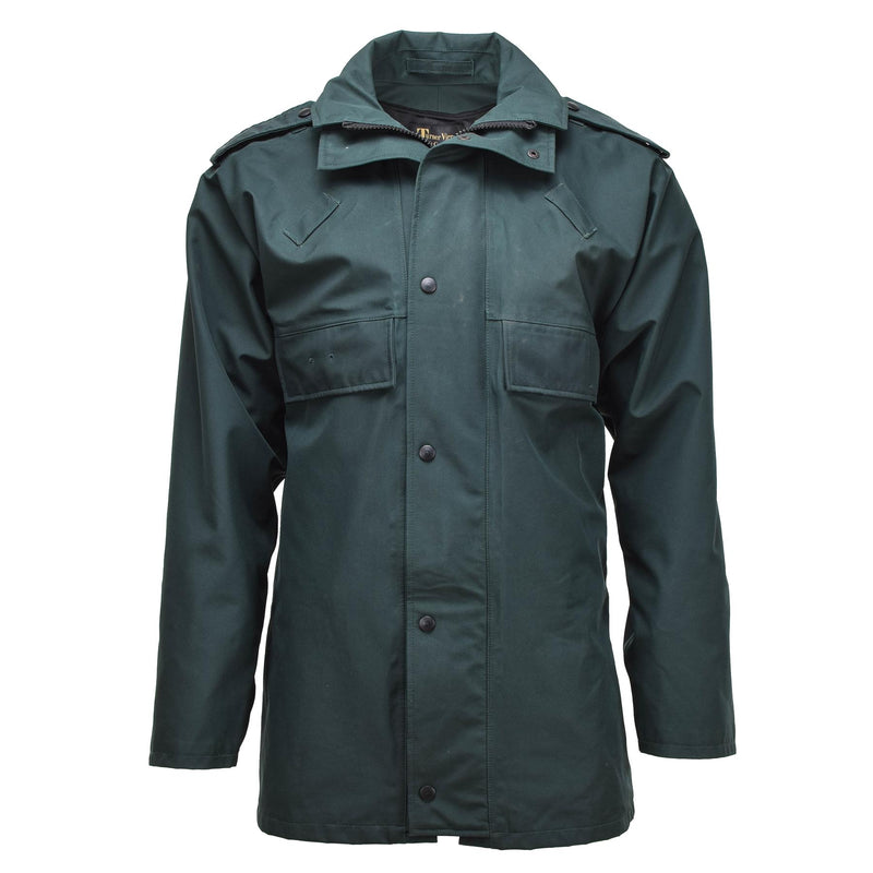 Anorak imperméable original de la police britannique, parka imperméable non doublée, vert