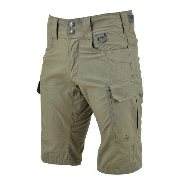 Short de style militaire de marque MFH bermuda en coton robuste ripstop olive uniforme NEUF