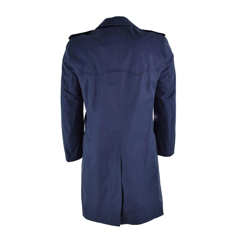 Manteau de pluie original de l'armée italienne de couleur unie bleu kaki