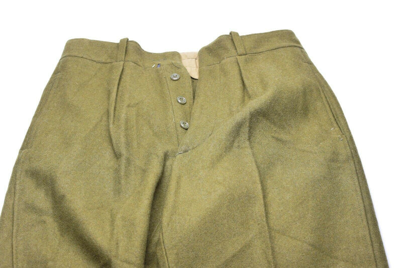 Pantalon de combat en laine véritable de l'armée roumaine Kaki OD Green Romania