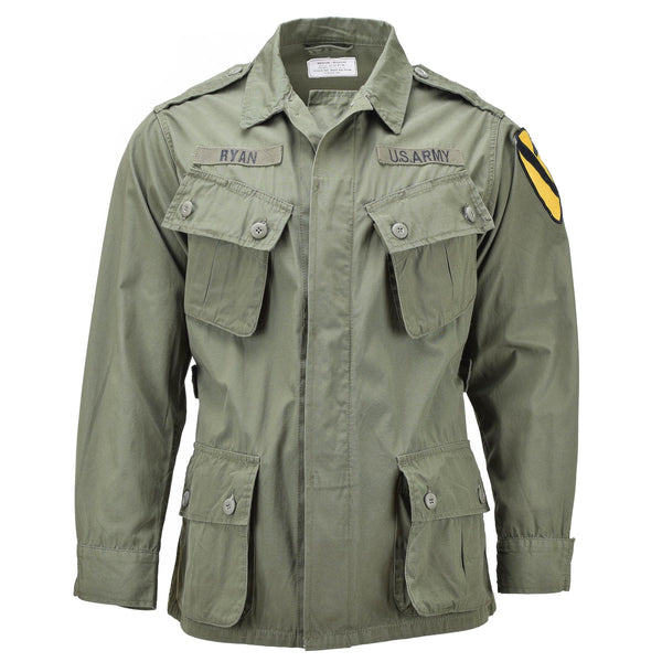 Veste de jungle légère BDU de style militaire américain OD M64 Vietnam de marque Mil-Tec