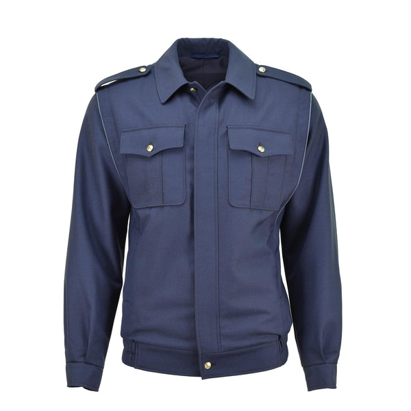 Veste chemisier bleu militaire tchèque authentique, boutons dorés, blouson militaire décontracté, NEUF