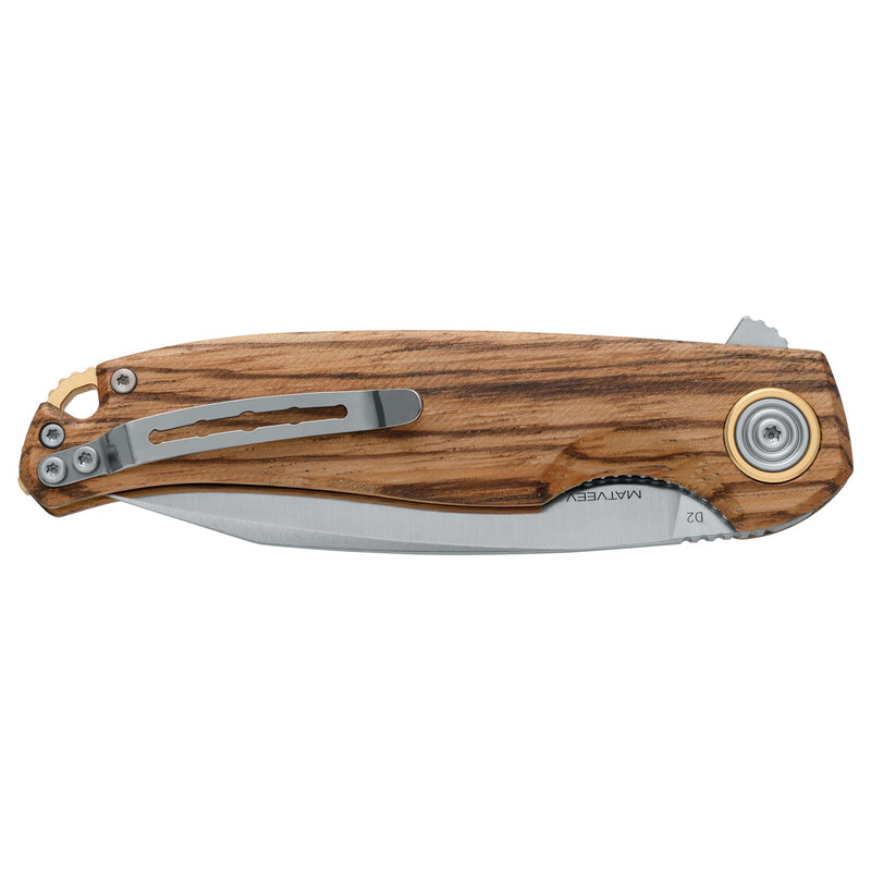 Couteau de poche pliant Fox Knives ARGUS Drop Point 59-61 HRC Acier inoxydable D2