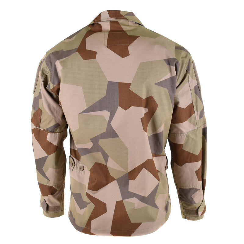 Veste authentique de l'armée suédoise M90, chemise légère de camouflage désert pour troupes de campagne, NEUF