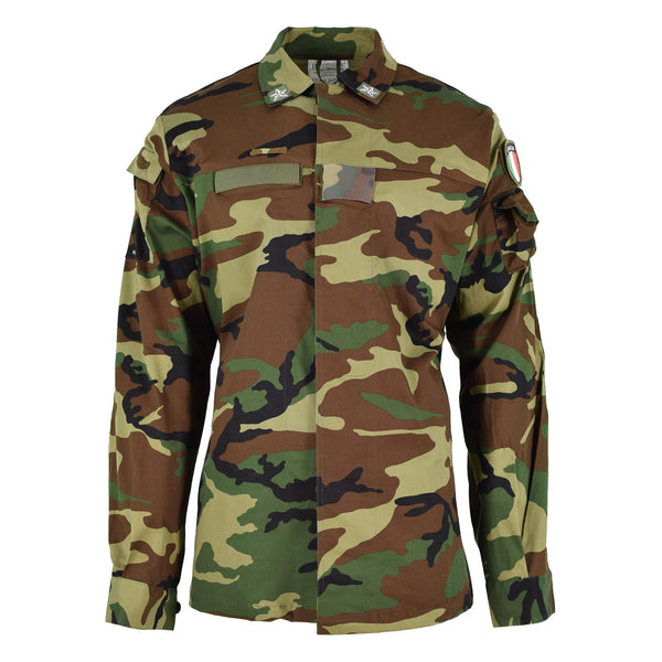 Veste de combat militaire originale italienne légère camouflage forêt surplus de l'armée NEUF