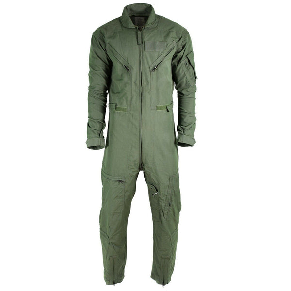 Combinaison de vol authentique de l'armée américaine USAF CWU-27/P en nomex vert résistant au feu