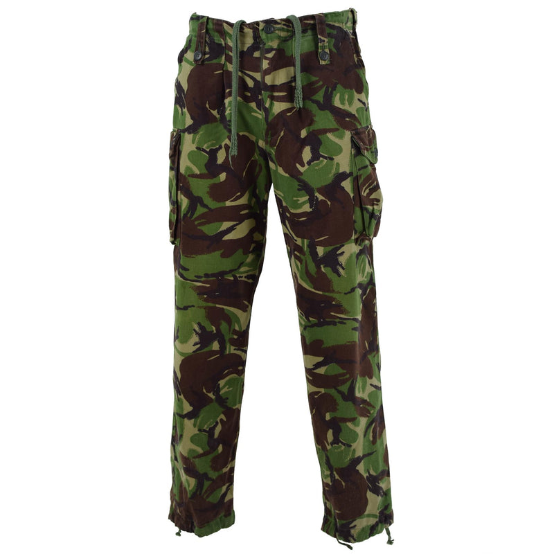 Pantalon de combat BDU original de l'armée britannique tempéré DMP Woodland Pantalon de surplus