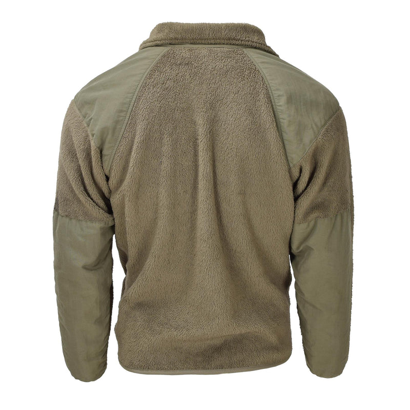 Veste polaire tactique originale de l'armée américaine pour eau froide, épaules renforcées, olive