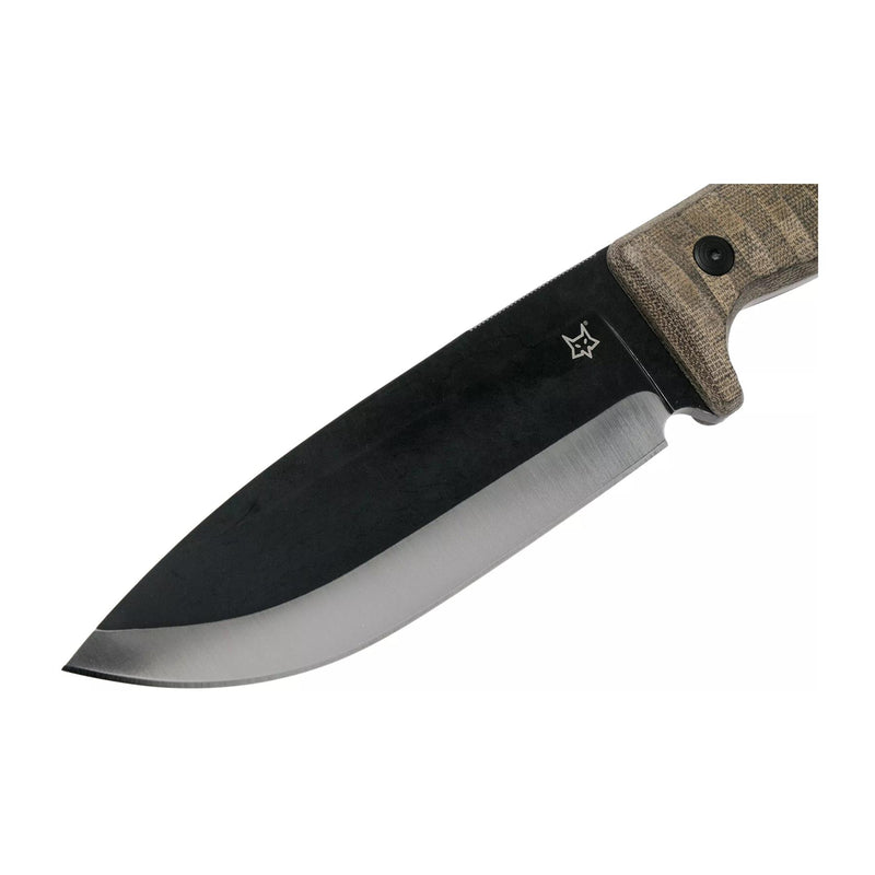 Couteau à lame fixe Fox Knives BUSHMAN en acier D2, manche en micarta pour la survie et le combat