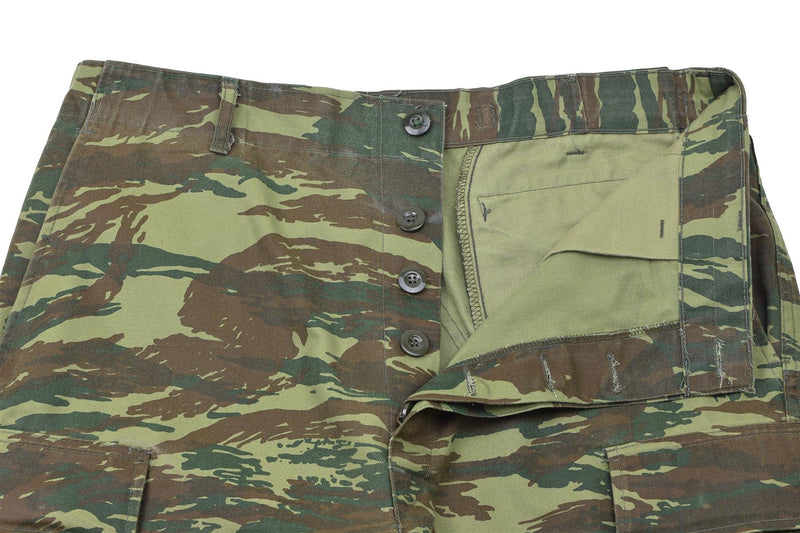 Pantalon BDU original de l'armée grecque camouflage lézard pantalon excédentaire militaire grec