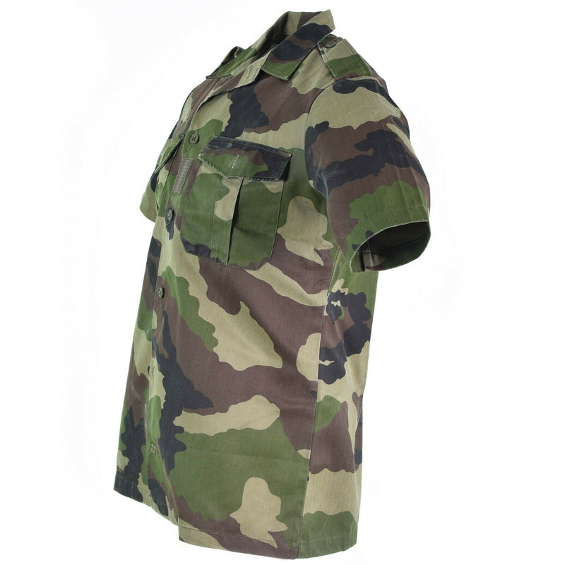 Chemise F2 originale de l'armée française camouflage bois CCE manches courtes