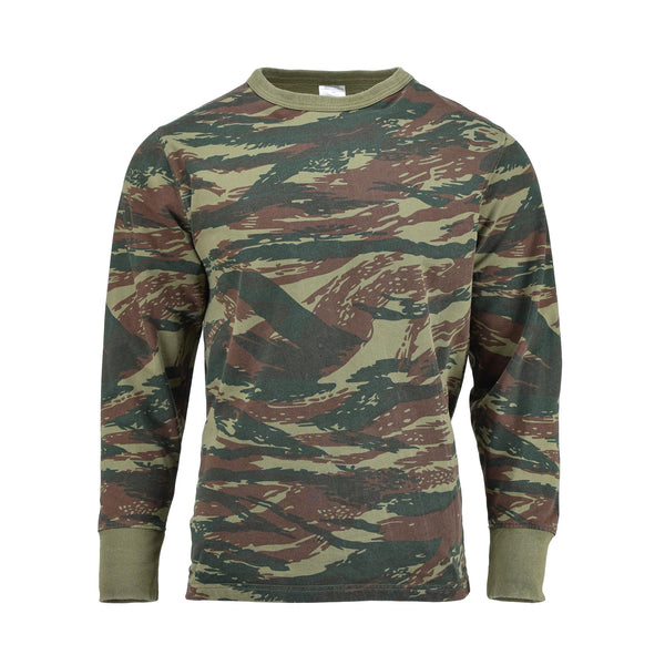 Sweat-shirt original de l'armée grecque Chemises de sport militaires grecques camouflage lézard