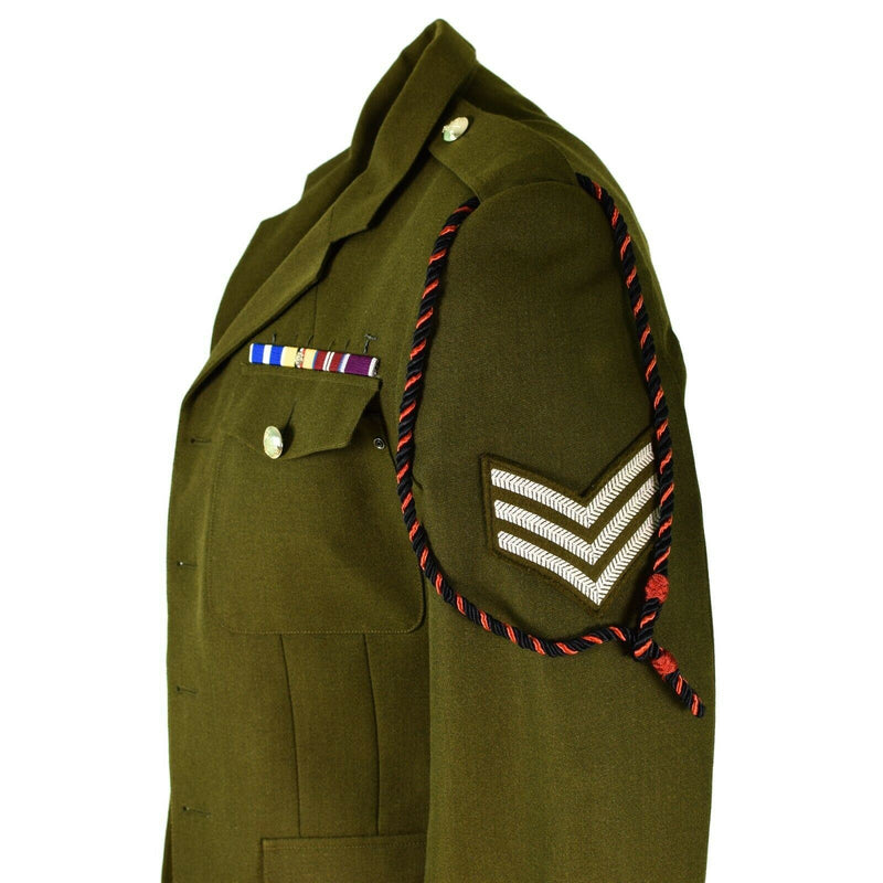 Véritable uniforme de l'armée britannique Olive Khaki Veste formelle OD édition militaire