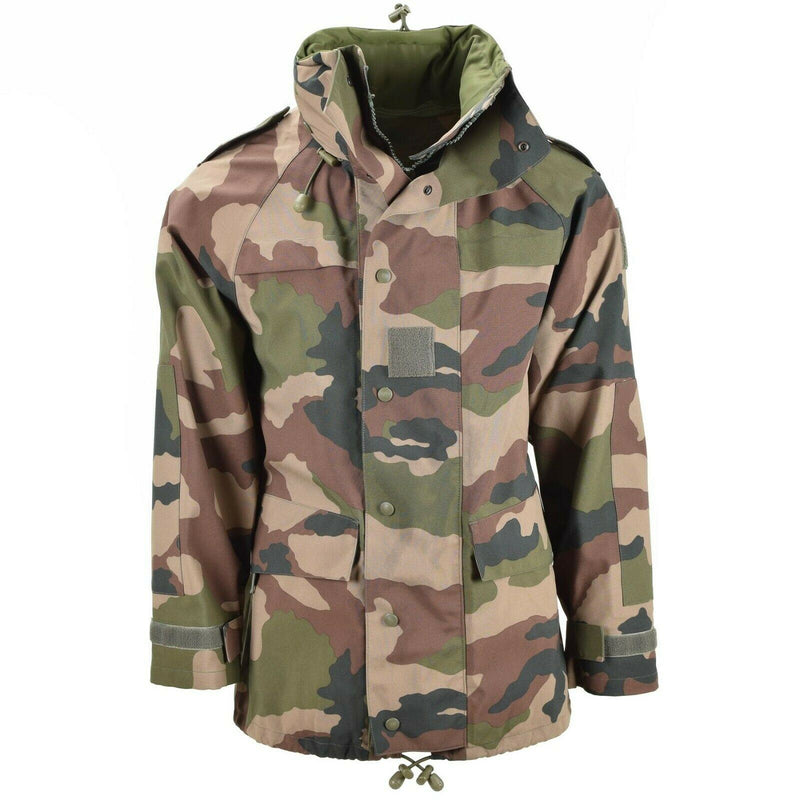 Véritable veste imperméable trilaminée de l'armée française CCE camouflage parka de pluie à capuche NEUF