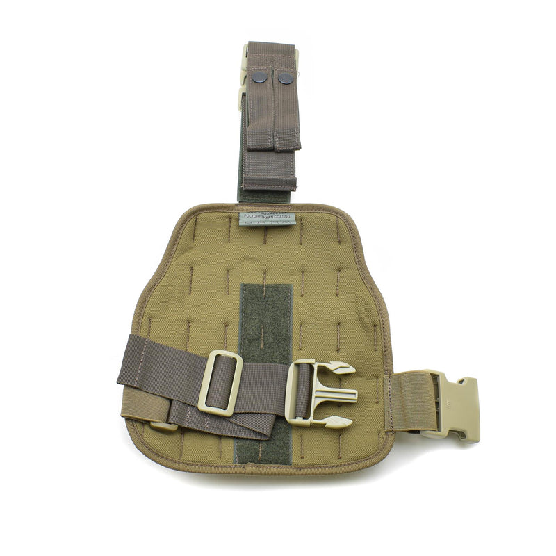 Plateforme de jambe tombante militaire néerlandaise originale en nylon coyote molle 2 pochettes pour chargeurs