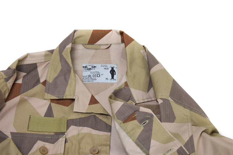 Veste authentique de l'armée suédoise M90, chemise légère de camouflage désert pour troupes de campagne, NEUF