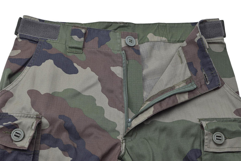 Pantalon cargo militaire français d'origine CCE camo ripstop traité anti-moustiques