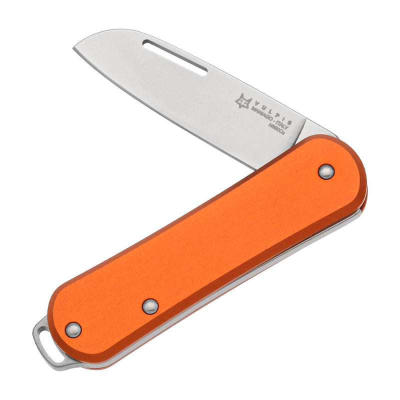 Couteau de poche pliant Fox Knives VULPIS FX-VP108 OR en acier inoxydable N690Co Orange