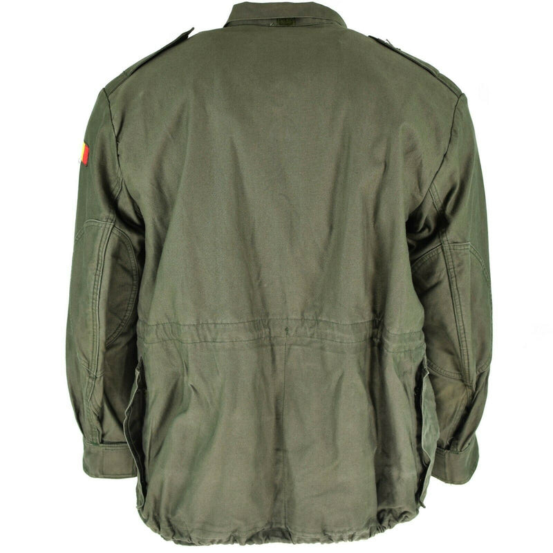 Véritable veste de campagne de l'armée belge M64 parka militaire imperméable en coton Olive OD