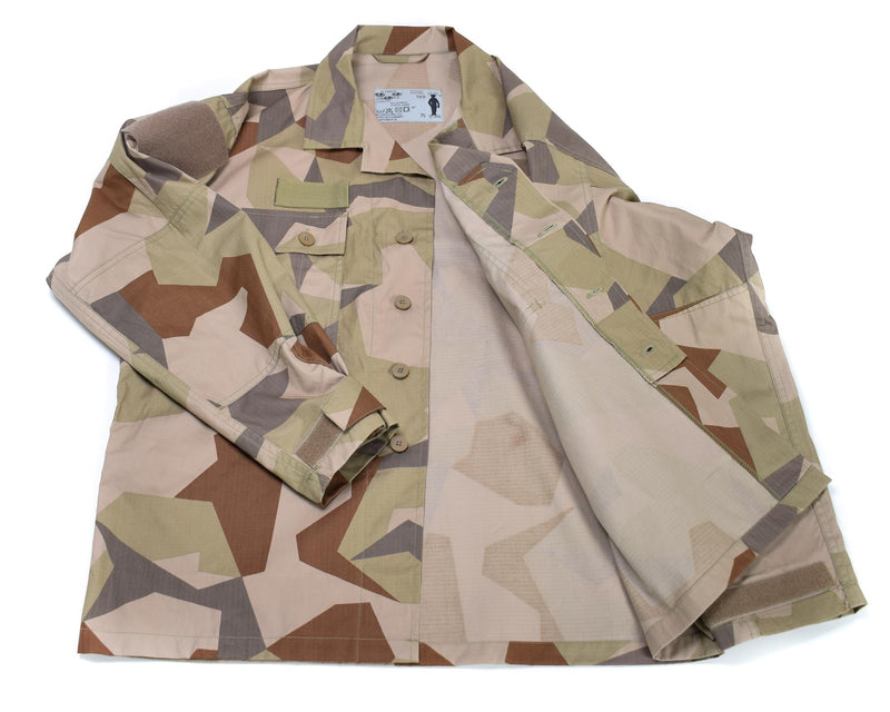 Veste authentique de l'armée suédoise M90, chemise légère de camouflage désert pour troupes de campagne, NEUF