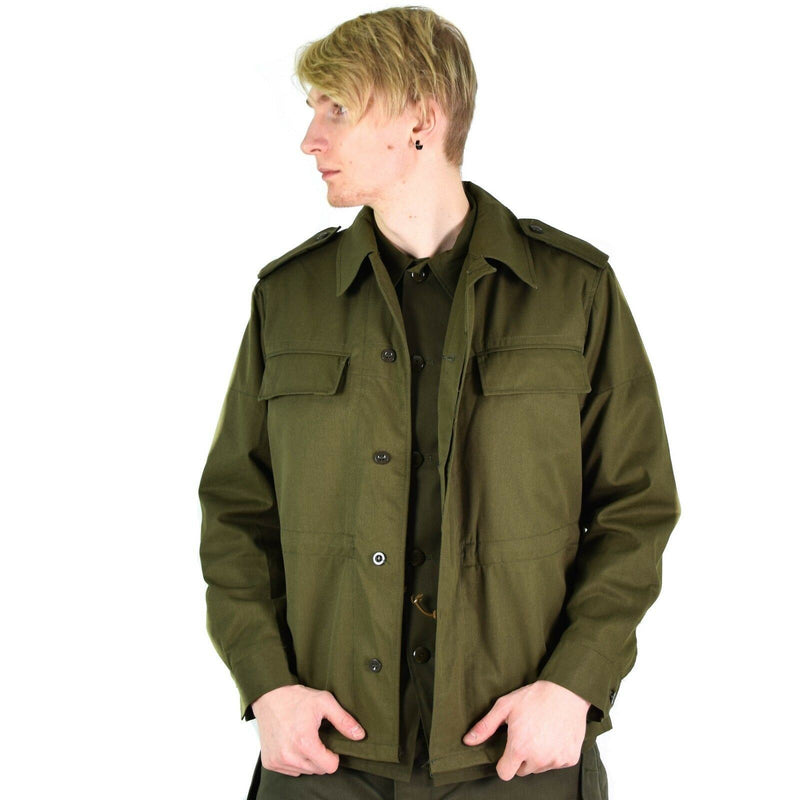 Veste de campagne originale de l'armée tchèque vintage M85 militaire vert olive militaire NEUF