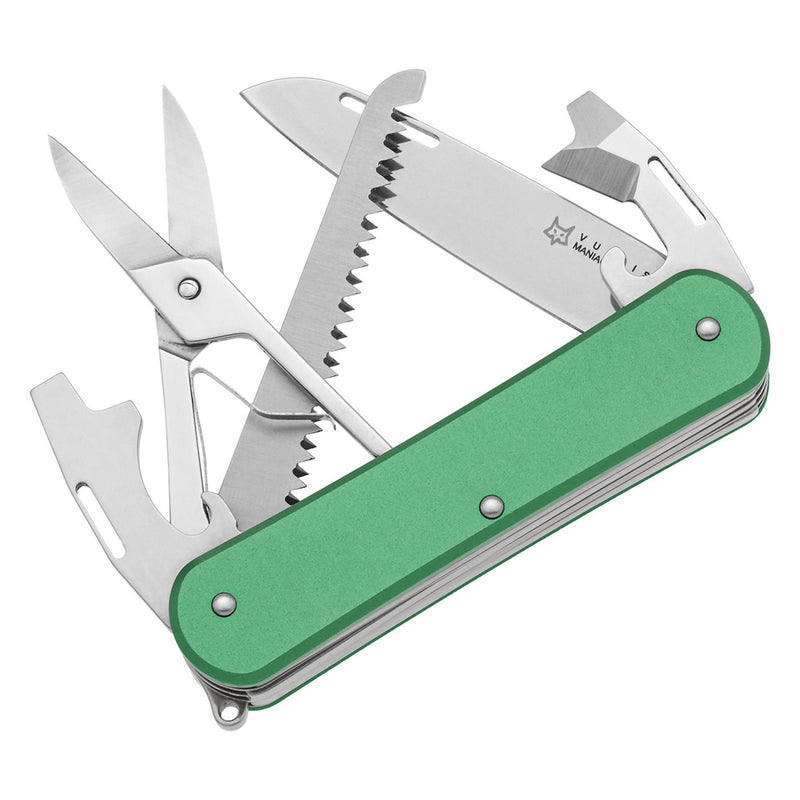 Couteau multifonction Fox Knives VULPIS FX-VP130-SF5 OD Lame en acier N690Co Vert