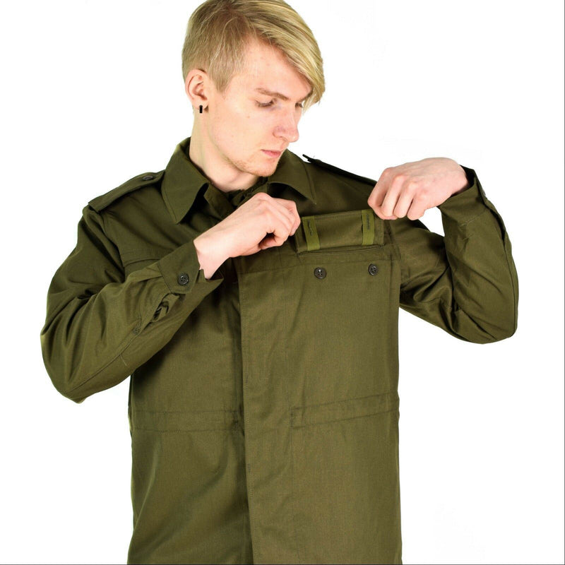 Veste de campagne originale de l'armée tchèque vintage M85 militaire vert olive militaire NEUF