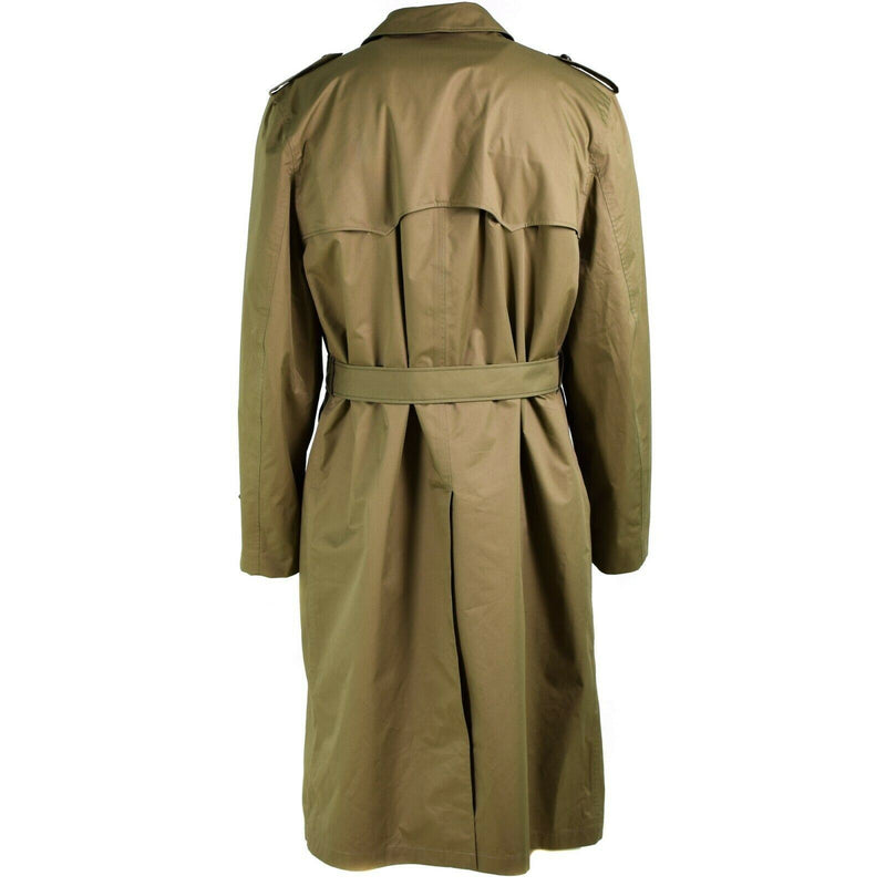 Véritable manteau de l'armée hollandaise Trench-coat long kaki avec doublure NEUF