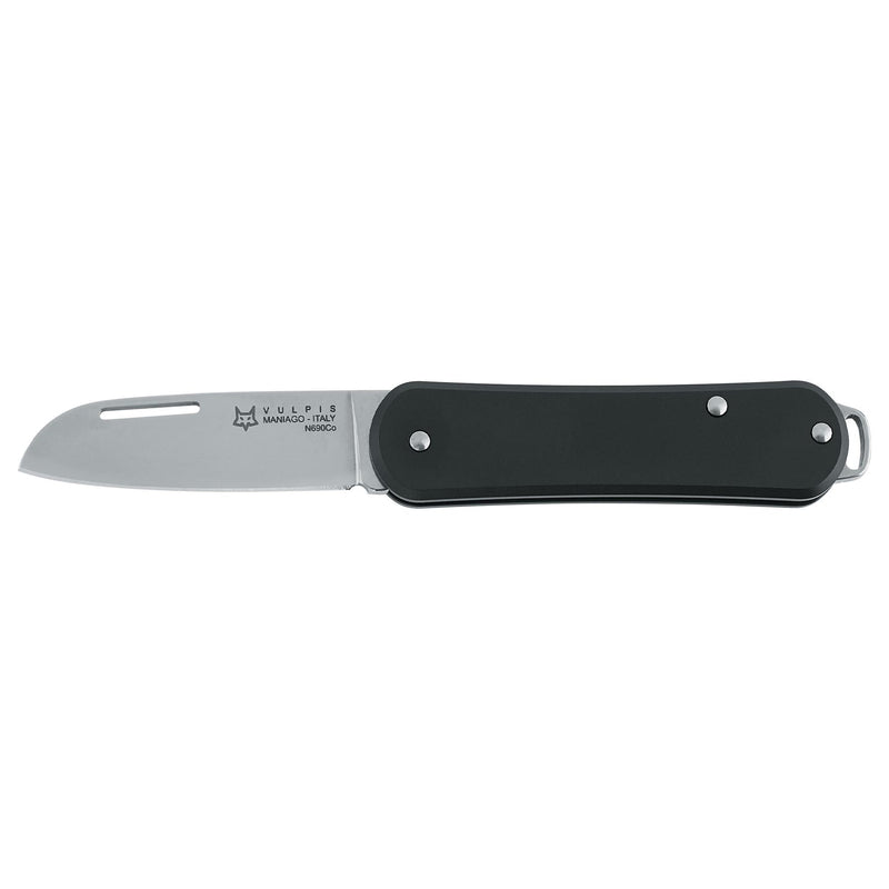 Couteau de poche pliant Fox Knives VULPIS FX-VP108 BK en acier inoxydable N690Co noir