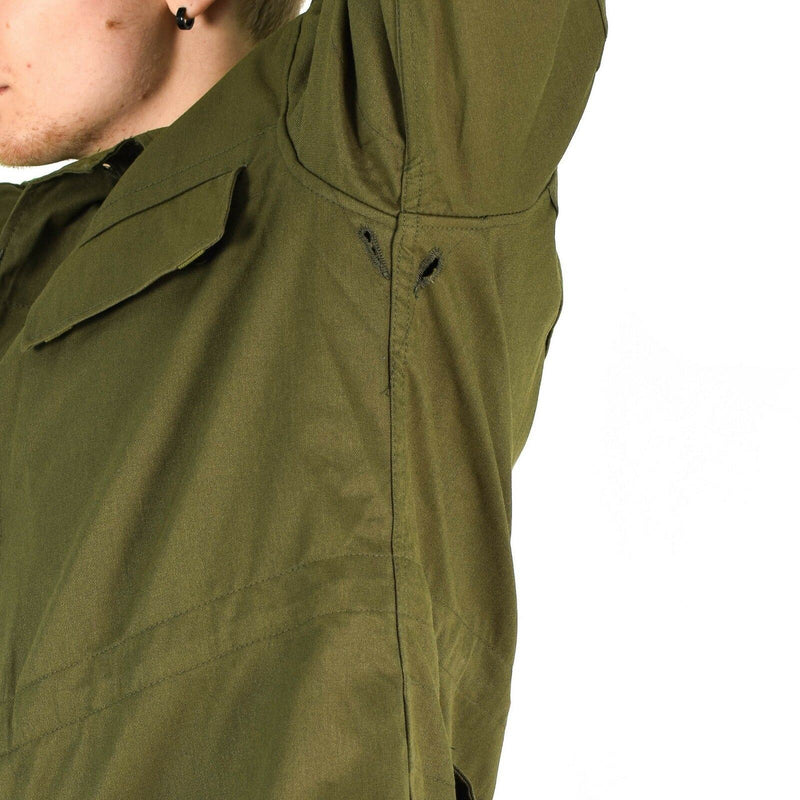 Veste de campagne originale de l'armée tchèque vintage M85 militaire vert olive militaire NEUF