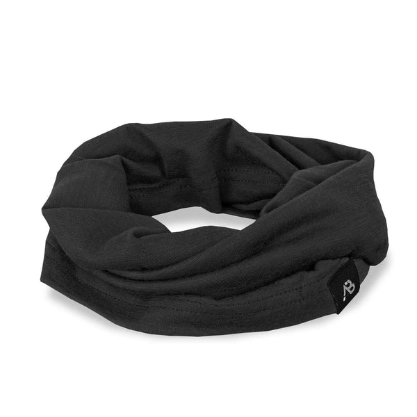 Foulard bandana multifonctionnel en laine mérinos de style militaire de marque Blochl noir NEUF