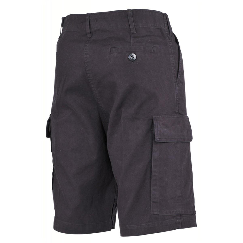 Short de style militaire allemand de marque MFH bermuda noir en coton ripstop robuste NEUF