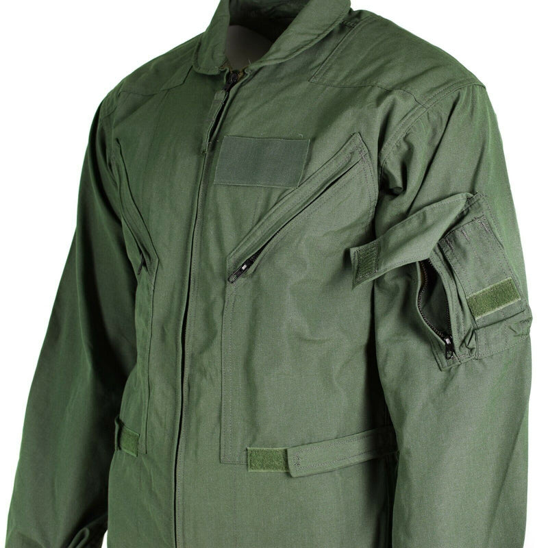 Combinaison de vol authentique de l'armée américaine USAF CWU-27/P en nomex vert résistant au feu